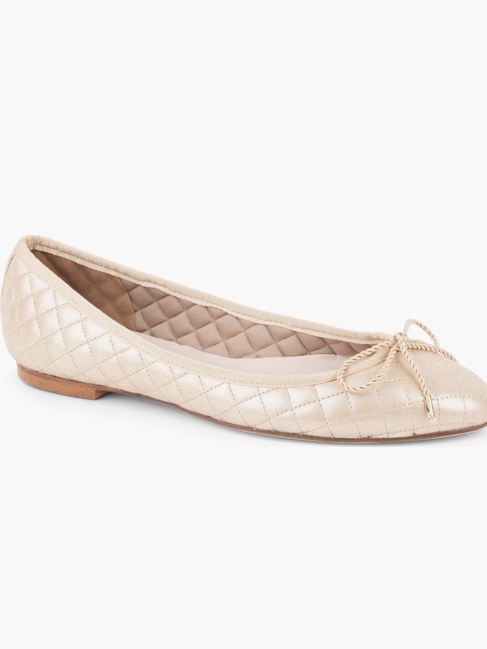 Paul Mayers Attitudes Lido Quilted Metallic Ballet Flats - Gold - Picture 5 of 12